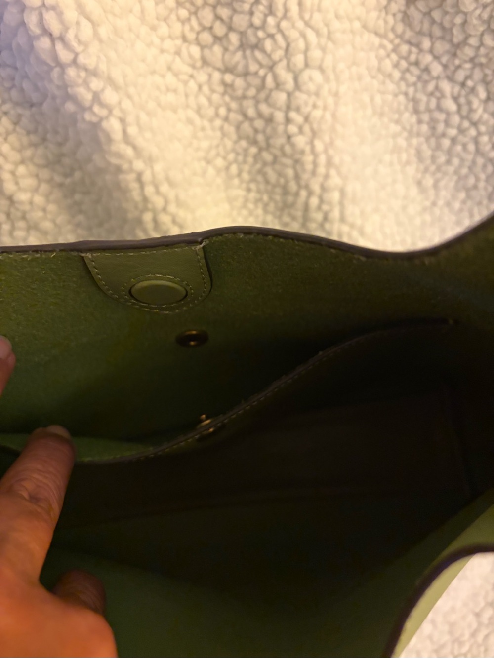 Coach Green Leather Shoulder Hobo with Logo Tag - Picture 5 of 7